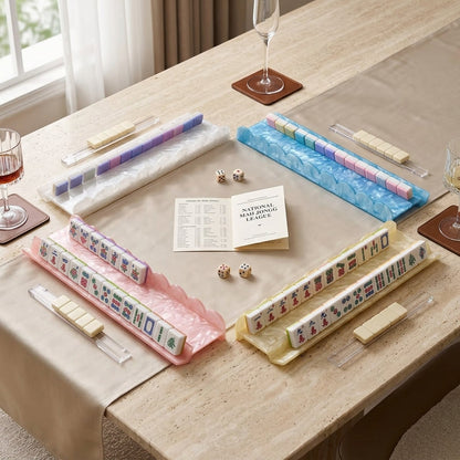 Pearl Shell Mahjong Rack Set