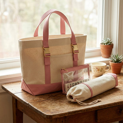 Mahjong Day-Bag Set, Canvas Carryall