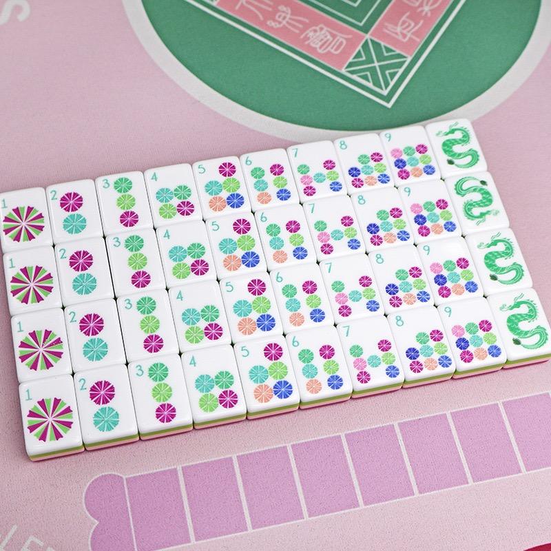 Sorbet Hot Pink Mahjong, 160 Tiles