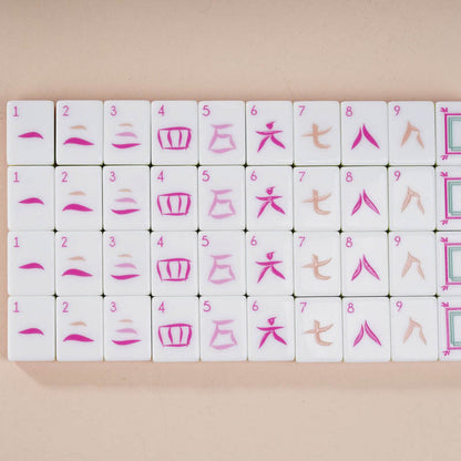 Sorbet Hot Pink Mahjong, 160 Tiles