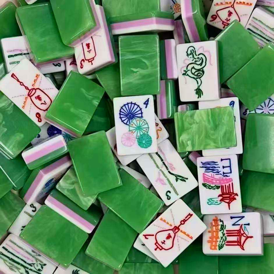Jade Marble Mahjong Set, 160 Tiles