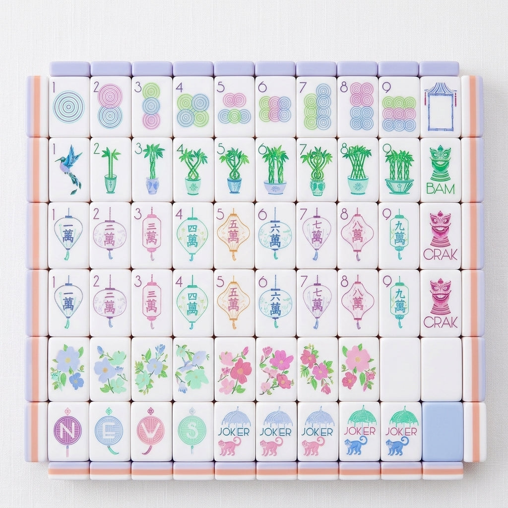 Garden Party Mahjong Set, 160 Tiles
