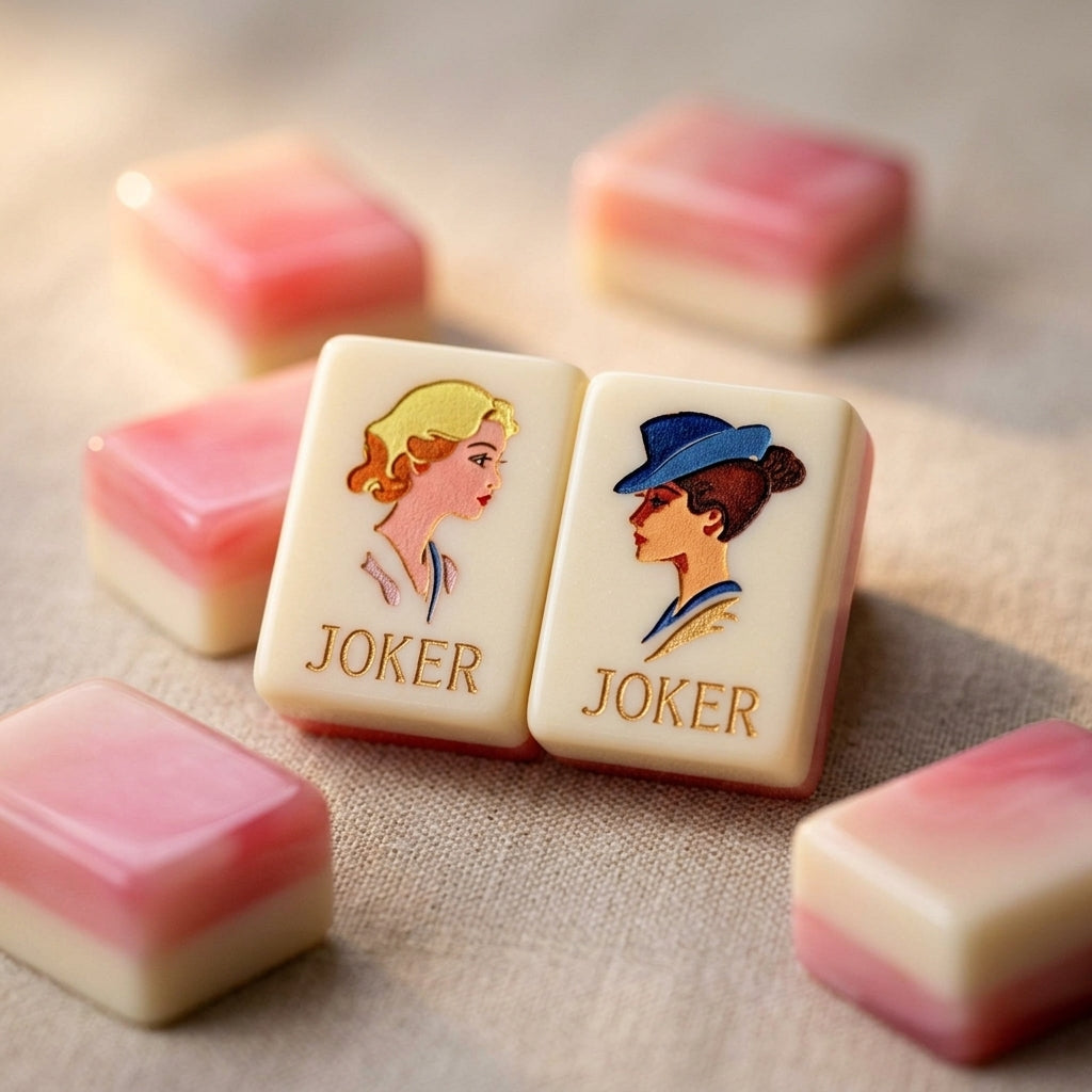 Art Deco Lady Joker Mahjong, 160 Tiles