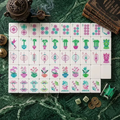 Emerald Green Mahjong Set, 160 Tiles